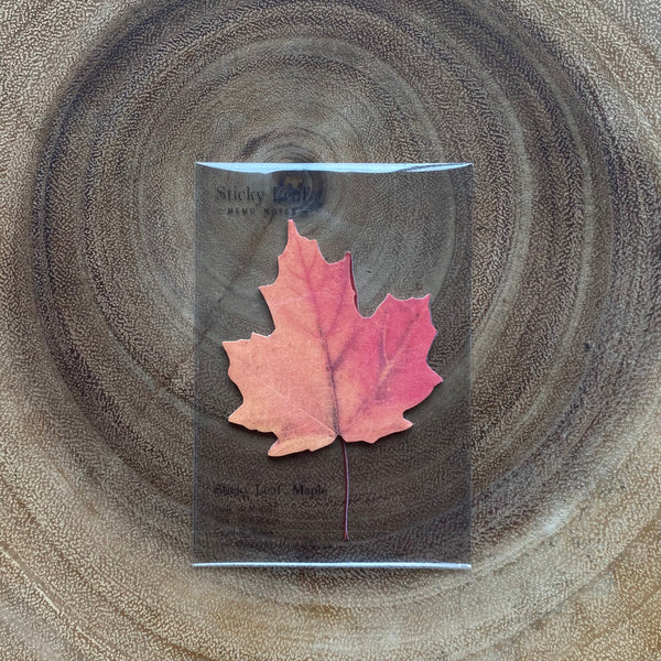 Appree Sticky Leaf Memo Notes, Red Maple