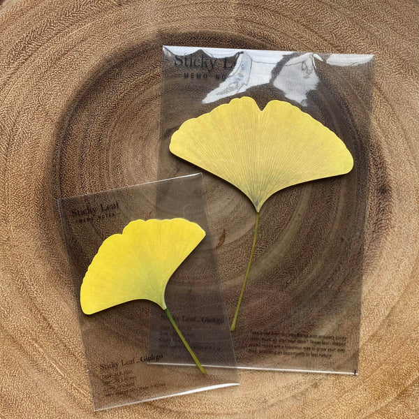 Appree Sticky Leaf Memo Notes, Yellow Gingko