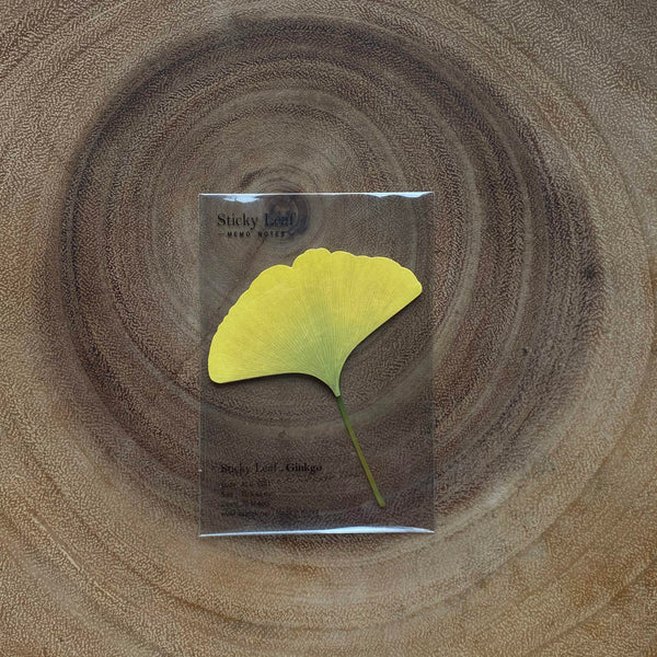 Appree Sticky Leaf Memo Notes, Yellow Gingko