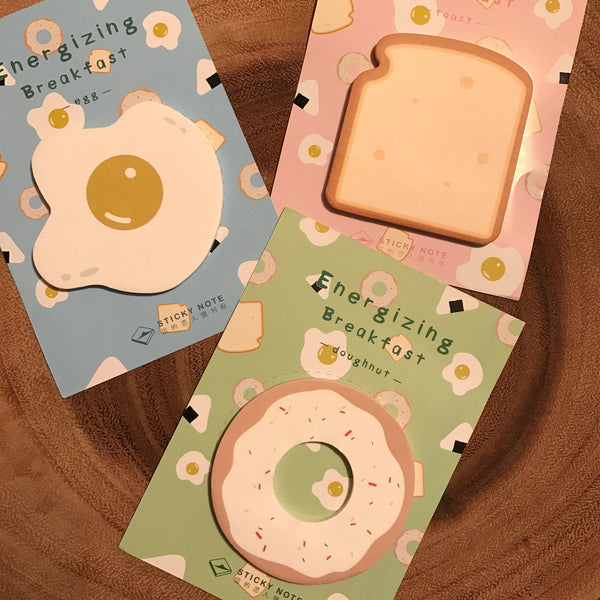 Card Lover Sticky Notes Energizing Breakfast Series | 信的戀人便利貼 能量早餐系列