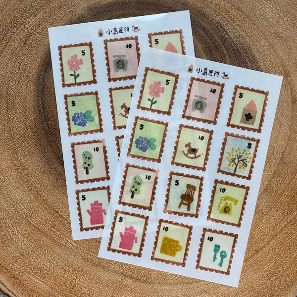 Evakaku Print-On Transfer Sticker, Stamps | 小島匠所轉印貼紙