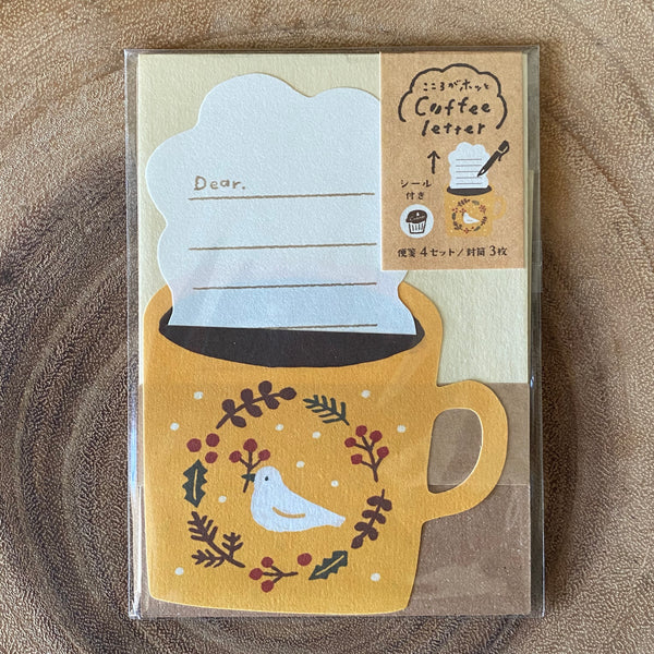 Furukawa Shiko Wa-Life Washi Mini Letter Set, Coffee Mug Series | 古川紙工 Wa-Life 咖啡杯造型便箋組