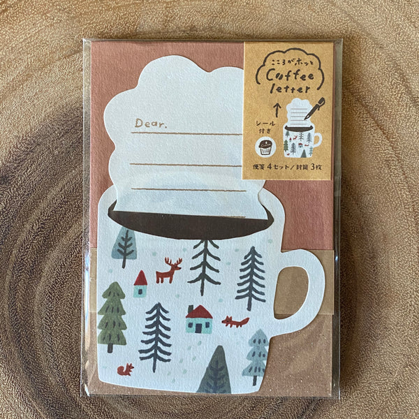 Furukawa Shiko Wa-Life Washi Mini Letter Set, Coffee Mug Series | 古川紙工 Wa-Life 咖啡杯造型便箋組