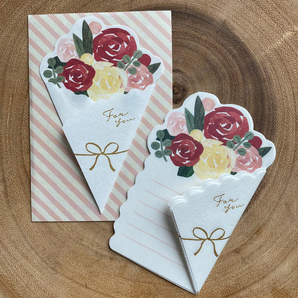 Furukawa Shiko Wa-Life Mini Letter Set, Bouquet Series | 古川紙工 Wa-Life 花束造型便箋組