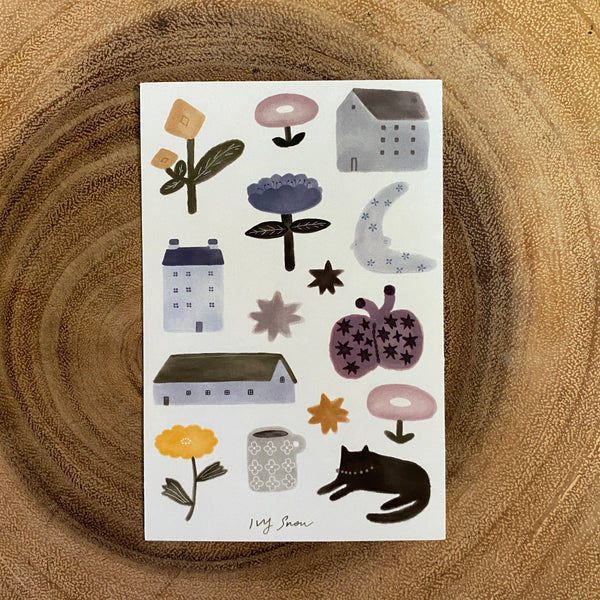 Ivy Snow Sticker, Good Night Town | 森空貼紙, 晚安小鎮