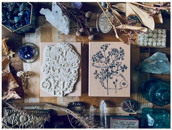 Lin Chia Ning Rubber Stamp Set, Dried Flower A | 吉 橡皮印章組, 乾燥花 A