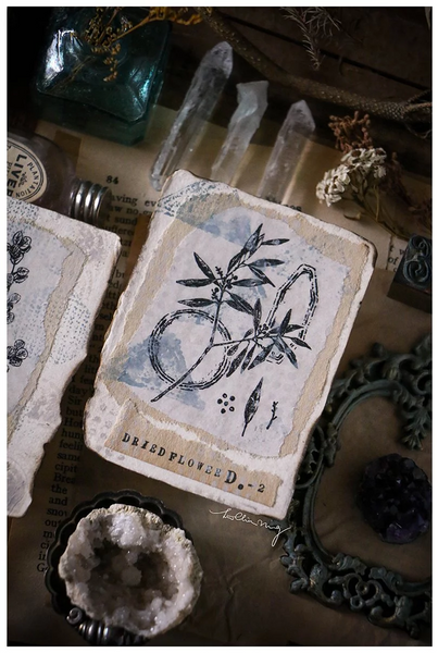 Lin Chia Ning Rubber Stamp Set, Dried Flower D | 吉 橡皮印章組, 乾燥花 D