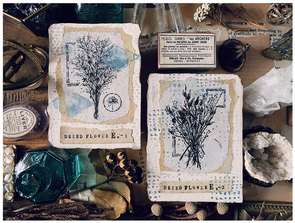 Lin Chia Ning Rubber Stamp Set, Dried Flower E | 吉 橡皮印章組, 乾燥花 E