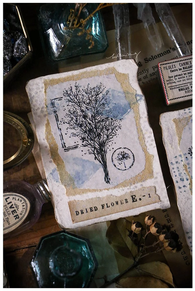 Lin Chia Ning Rubber Stamp Set, Dried Flower E | 吉 橡皮印章組, 乾燥花 E