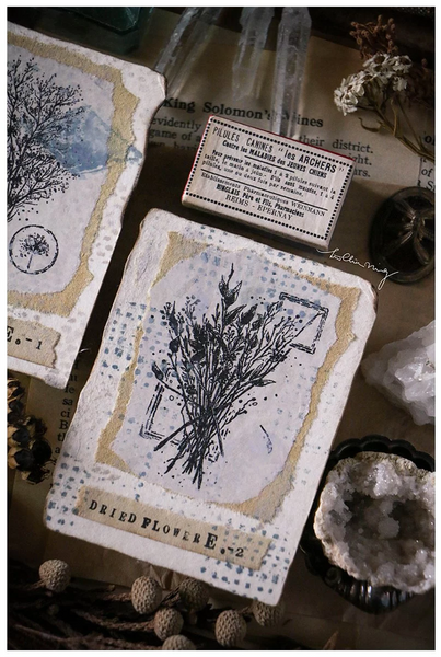 Lin Chia Ning Rubber Stamp Set, Dried Flower E | 吉 橡皮印章組, 乾燥花 E