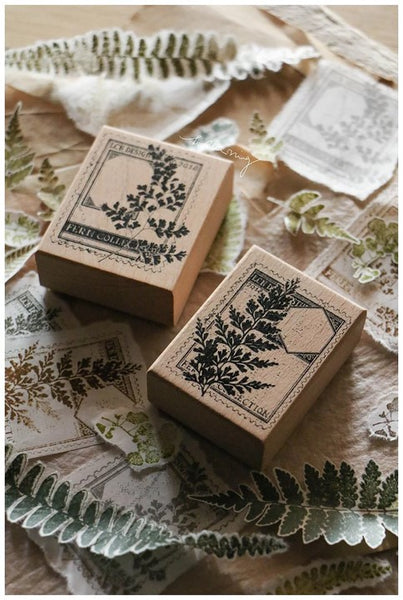 Lin Chia Ning Rubber Stamp Set, Fern Postage Stamp | 吉 蕨葉郵票自黏印章組