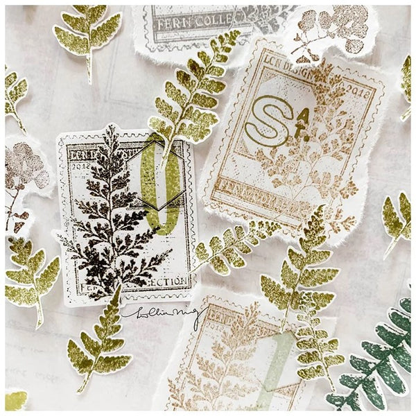 Lin Chia Ning Rubber Stamp Set, Fern Postage Stamp | 吉 蕨葉郵票自黏印章組