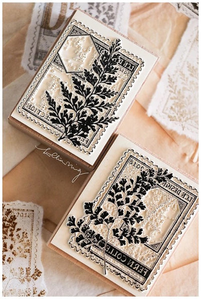 Lin Chia Ning Rubber Stamp Set, Fern Postage Stamp | 吉 蕨葉郵票自黏印章組