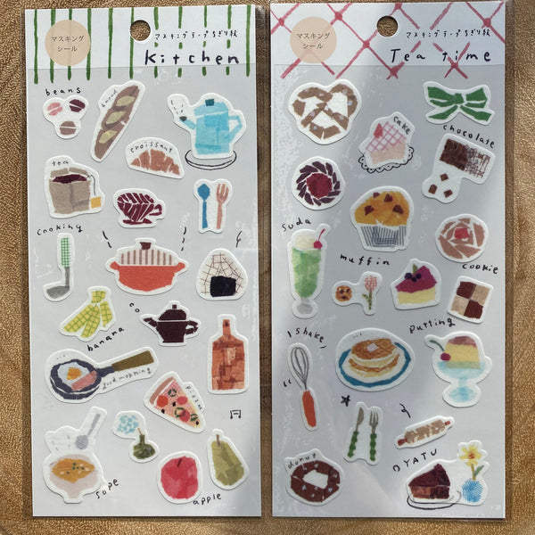 Miki Tamura Washi Sticker, Gourmet | 田村美紀和紙貼紙, 美食