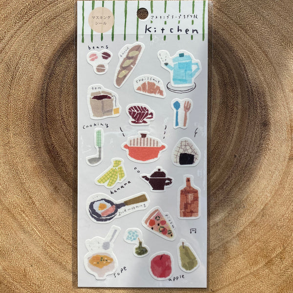 Miki Tamura Washi Sticker, Gourmet | 田村美紀和紙貼紙, 美食