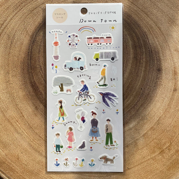 Miki Tamura Washi Sticker, Walking | 田村美紀和紙貼紙, 散策
