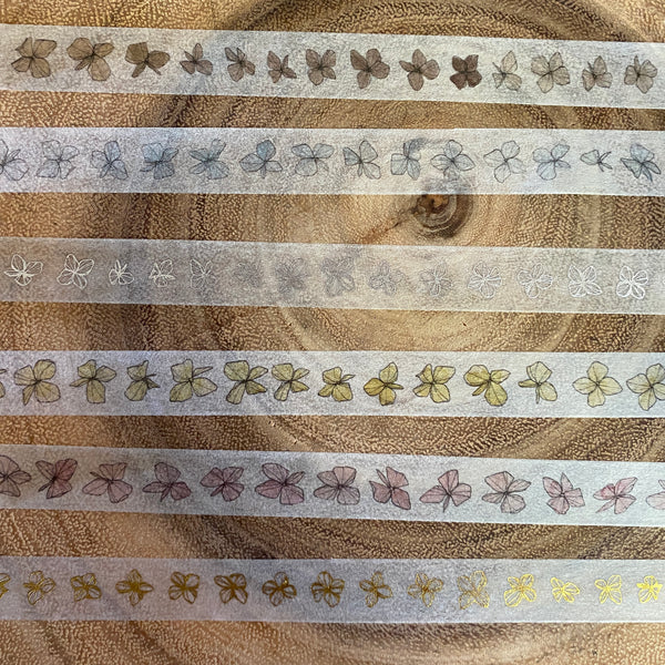 Modaizhi Gashapon, Hydrangea Washi Tape | 默代誌, 繡球花小花瓣扭蛋和紙膠帶
