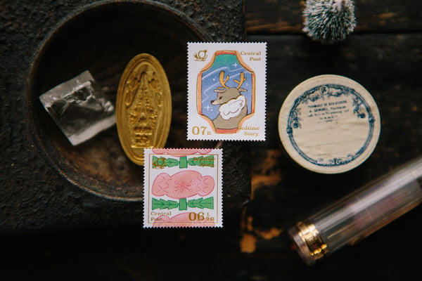 Ours Postage Stamps Sticker, Bedtime Story | 漢克 x 庫巴郵票貼紙 床邊故事