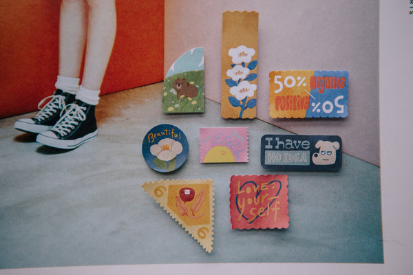 Ours Sticker Pack, Central Post Series, Those Little Thoughts | 漢克 x 庫巴貼紙包 森林郵務系列, 瑣碎小事
