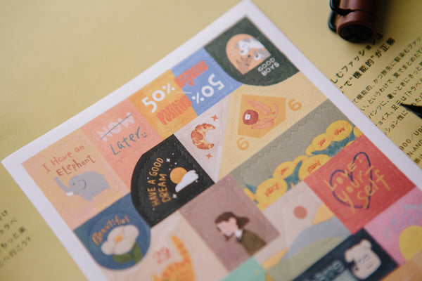 Ours Sticker Pack, Central Post Series, Those Little Thoughts | 漢克 x 庫巴貼紙包 森林郵務系列, 瑣碎小事