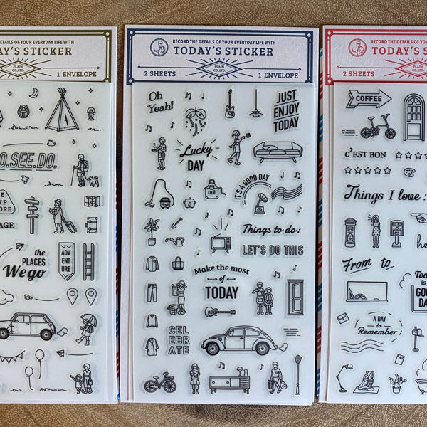 Plain Today's Sticker | 直物 本日轉印貼紙
