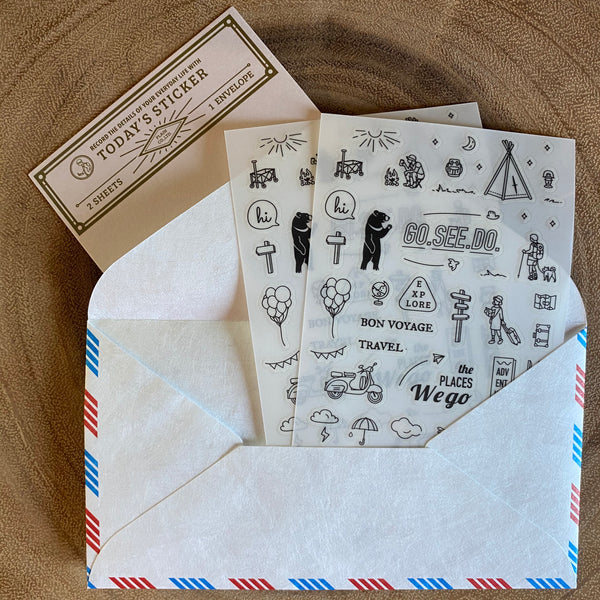 Plain Today's Sticker | 直物 本日轉印貼紙