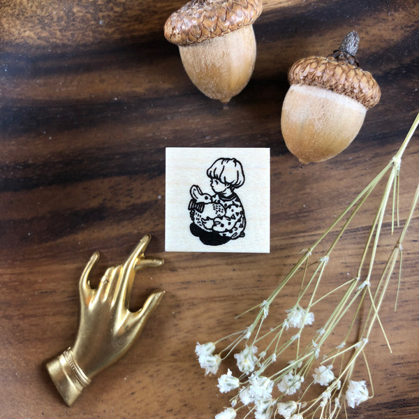 Krimgen Rabbit and Boy Stamp | 兔子男孩印章