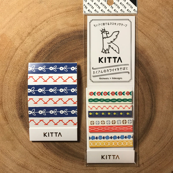 King Jim KITTA Washi Strips, Slim | 錦宮 KITTA和紙標籤貼紙 窄版系列