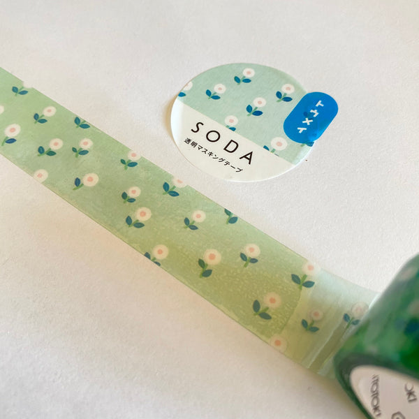 King Jim SODA Clear PET Tape, Blossom | 錦宮 SODA透明PET膠帶