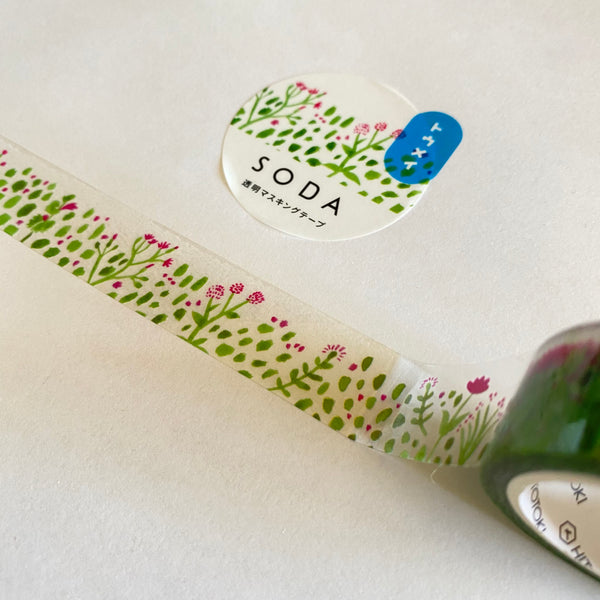 King Jim SODA Clear PET Tape, Blossom | 錦宮 SODA透明PET膠帶