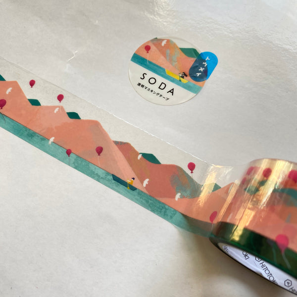King Jim SODA Clear PET Tape, Scenery | 錦宮 SODA透明PET膠帶