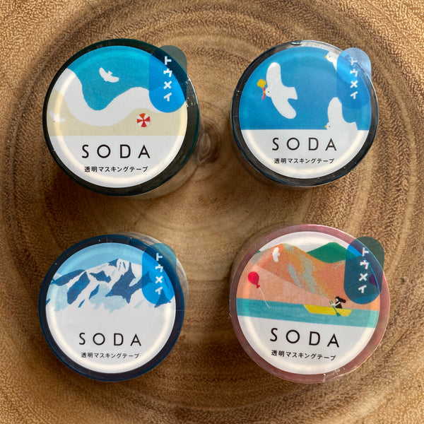 King Jim SODA Clear PET Tape, Scenery | 錦宮 SODA透明PET膠帶