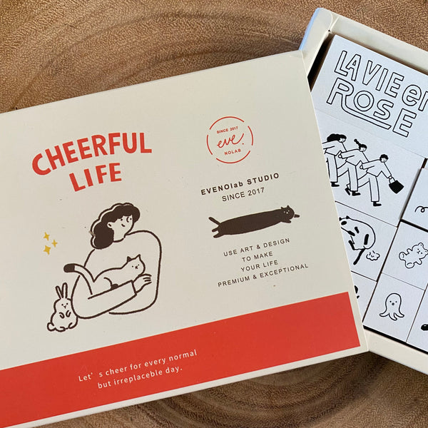 SQUARE Studio Stamp Set, Cheerful Life | 平方Studio印章組