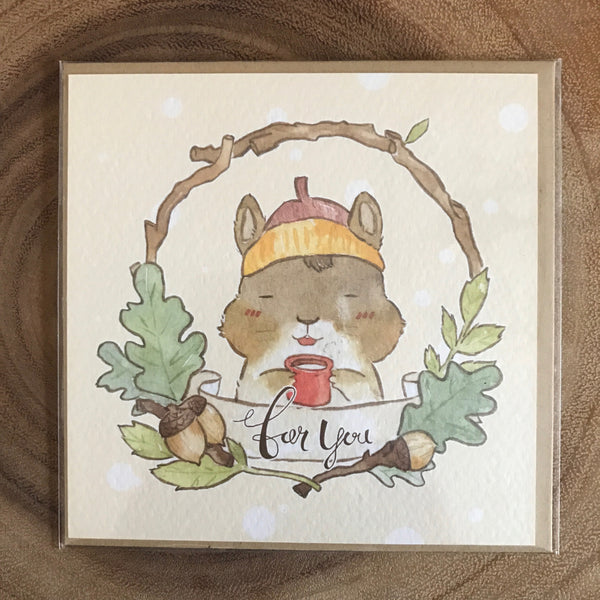 Ours Greeting Cards, Animal Wreath | 庫巴 花圈動物問候卡