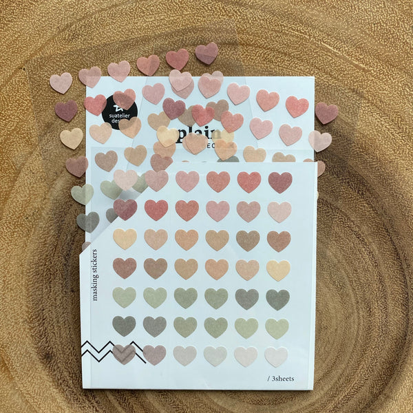Suatelier Plain Deco Sticker, Heart | Suatelier Plain Deco 心形貼紙
