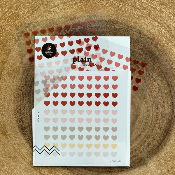 Suatelier Plain Deco Sticker, Heart | Suatelier Plain Deco 心形貼紙