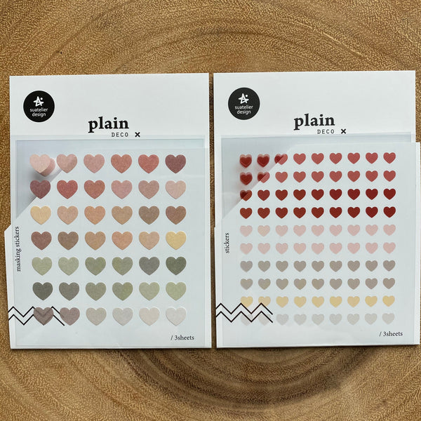 Suatelier Plain Deco Sticker, Heart | Suatelier Plain Deco 心形貼紙