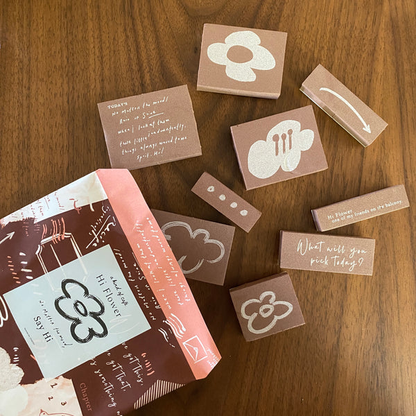 A Kind of Café Stamp Set, Say Hi | 什物印花泡棉章, 花香