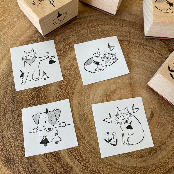 avocado mori Stamp Set, Play With The Little K9 | 森酪梨印章組, 森遊小犬