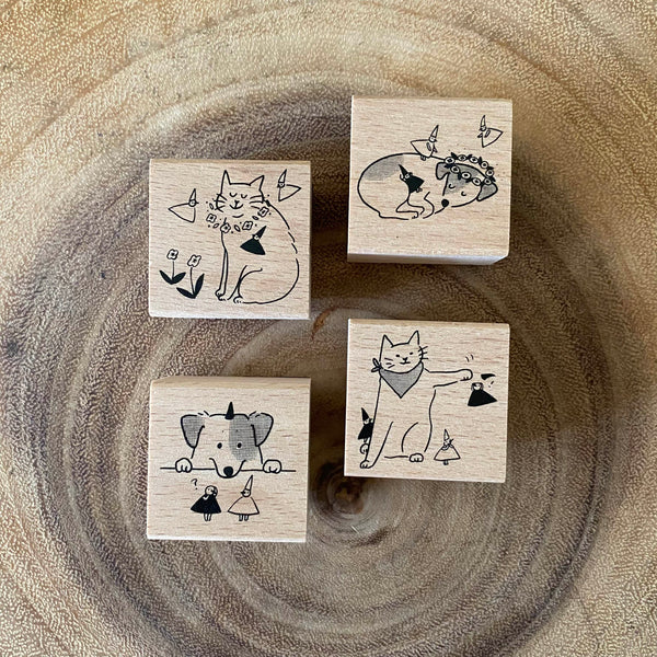 avocado mori Stamp Set, Play With The Little K9 | 森酪梨印章組, 森遊小犬