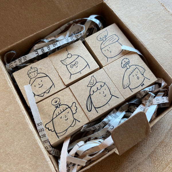 avocado mori Stamp Set, My Little Hat | 森酪梨印章組, 我的小帽子