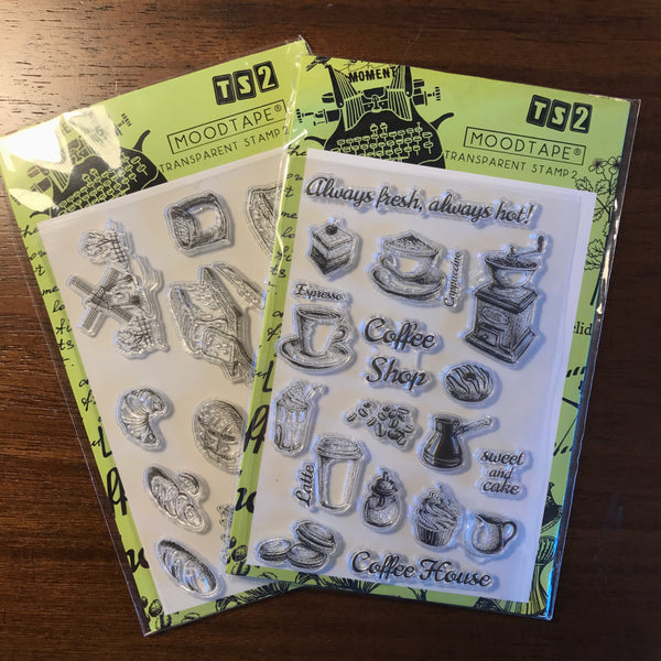 MOODTAPE Transparent Stamp, Cafe Series | MOOD和紙膠帶 透明印章, 咖啡店系列