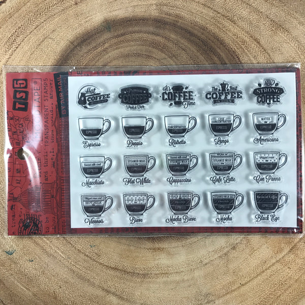 MOODTAPE Transparent Stamp, Cafe Series | MOOD和紙膠帶 透明印章, 咖啡店系列