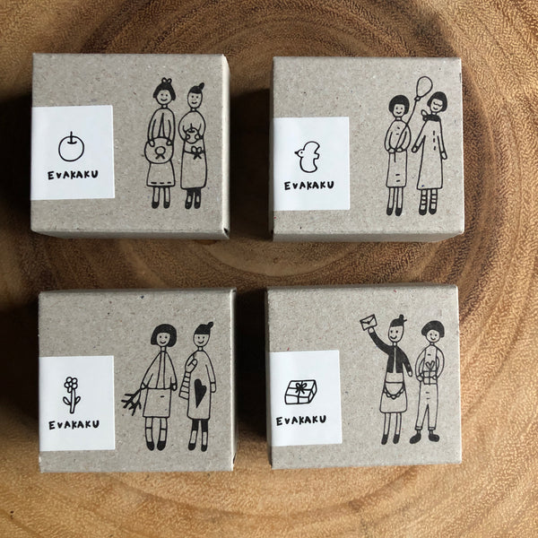 Evakaku Little Girls Stamp Set | 小島匠所 小小女孩印章組