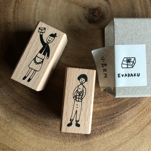 Evakaku Little Girls Stamp Set | 小島匠所 小小女孩印章組
