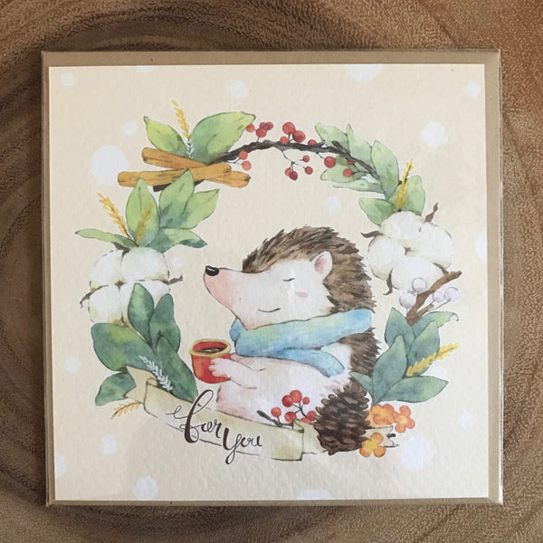 Ours Greeting Cards, Animal Wreath | 庫巴 花圈動物問候卡