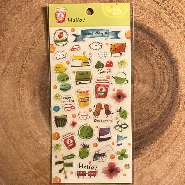 Jan hsuan's Sticker, Good Day | 染渲透明貼紙，好日系列