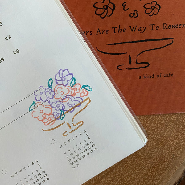 A Kind of Café Transparent Stamp, Flowers Are the Way to Remember | 什物透明印章, 書寫花瓶