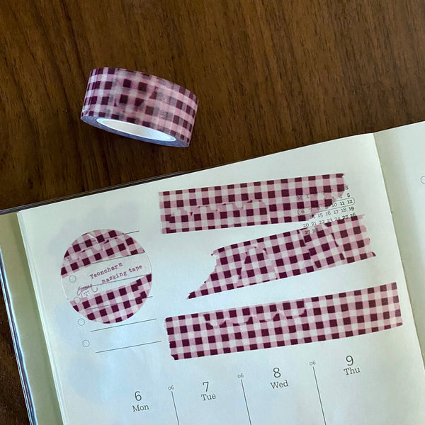 Yeon Charm Washi Tape, Gingham | Yeon Charm紙膠帶