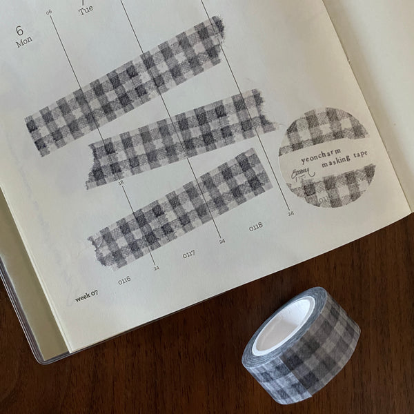 Yeon Charm Washi Tape, Gingham | Yeon Charm紙膠帶